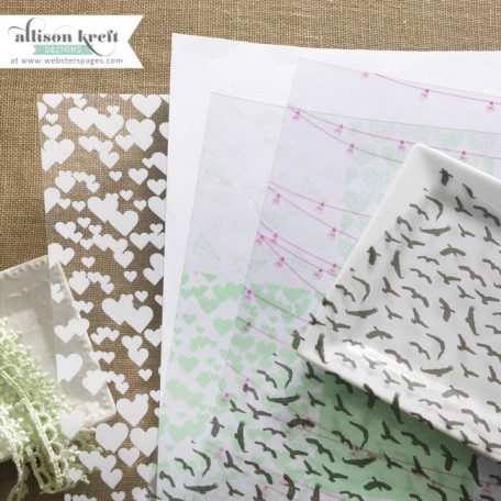 Átlátszó fólia készlet 12", Sprinkled with love / Webster's Pages Overlays -  (4 ív)