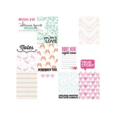   12 db Átlátszó fólia készlet 3"x4", Sprinkled with love / Webster's Pages Overlays (1 csomag)