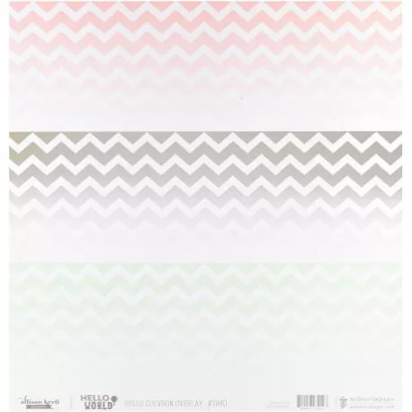 Átlátszó fólia 12", Chevron White / Webster's Pages Overlays -  (1 ív)