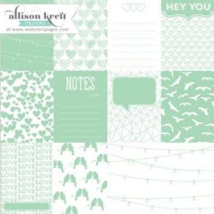   Átlátszó fólia 12", Love Cards Mint / Webster's Pages Overlays -  (1 ív)