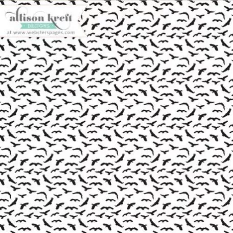 Átlátszó fólia 12", Birds Black / Webster's Pages Overlays -  (1 ív)