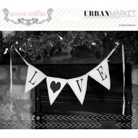 Átlátszó fólia díszítőelem , Urban Market / Teresa Collins Photo Overlays (1 csomag)