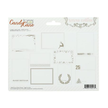 Átlátszó fólia díszítőelem , Candy Cane Lane / Teresa Collins Photo Overlays (1 csomag)