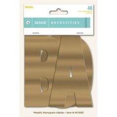   Betűkészlet , Metallic - golden / My Mind's Eye Monogram Alphas (1 csomag)