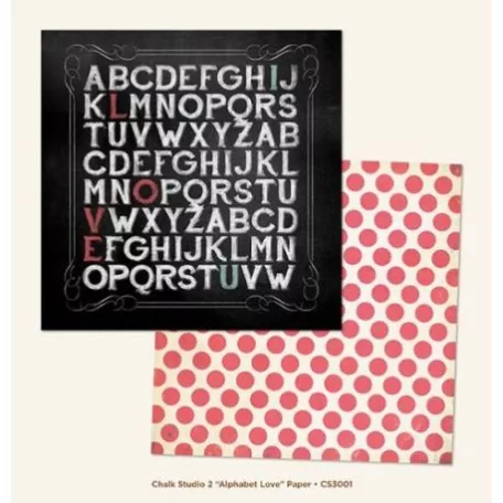 Scrapbook papír , Alphabet Love / My Mind's Eye Paper (1 ív)