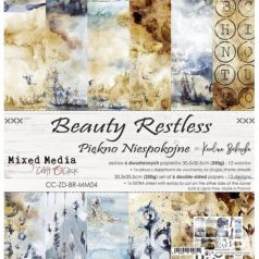   Papírkészlet 12", Beauty Restless / Craft O'Clock Mixed Media - Paper Collection (1 csomag)