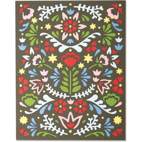 Vágósablon 664478, Folk Mask  / Sizzix Thinlits Die -  (1 csomag)