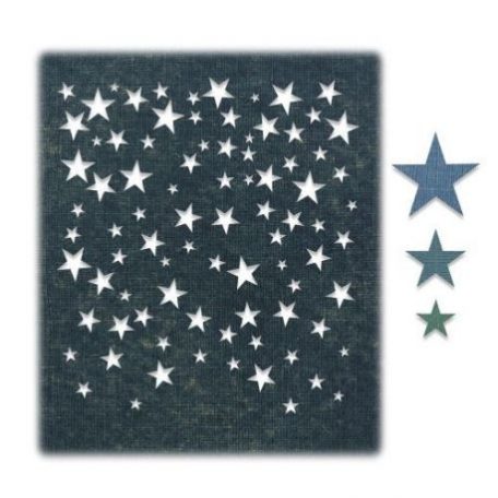 Vágósablon 664732, Falling Stars / Sizzix Thinlits Die - Tim Holtz (1 csomag)