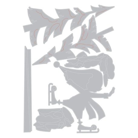 Vágósablon 664750, Thin Ice / Sizzix Thinlits Die - Tim Holtz (1 csomag)