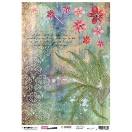Rizspapír A4, Studio Light Rice Paper / Just Lou Botanical Collection nr.10 -  (1 lap)