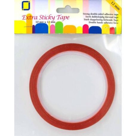 Erős kétoldalas ragasztószalag 12 mm,  / JEJE Produkt Extra Sticky Tape (10 méter)