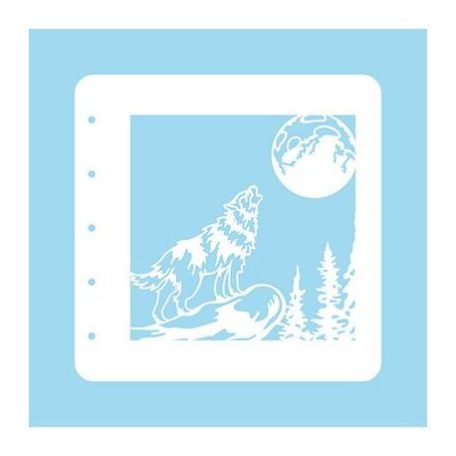 Stencil , Stencil Christmas Time -Wolf / Nellie's Stencil -  (1 db)