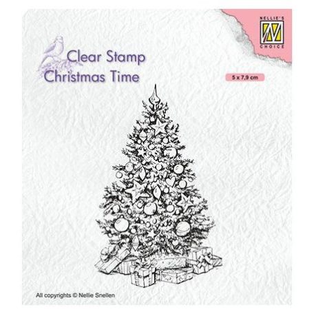 Szilikonbélyegző , Nellie's Clear stamps / Christmas tree- -  (1 csomag)