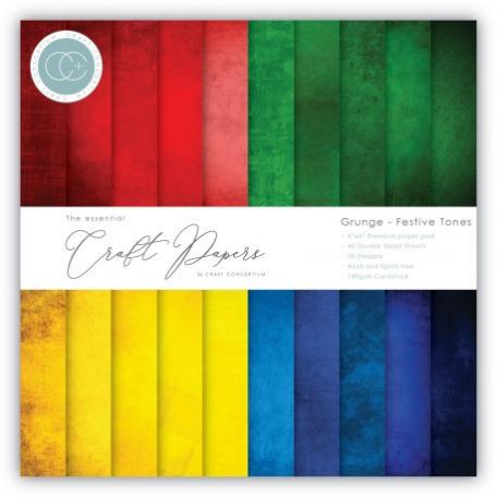 Papírkészlet 6", Craft Consortium Essential / Grunge Festive Tones - Paper Pad  (40 lap)