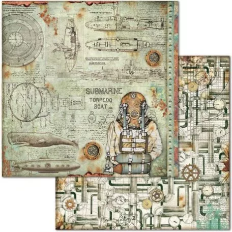 Scrapbook papír 12", Stamperia Sea World / SEADIVER - SEADIVER (1 ív)