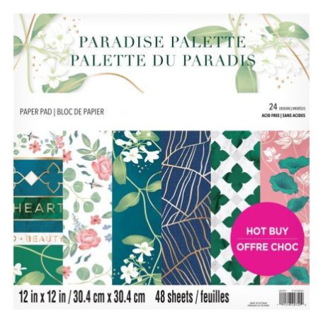 Papírkészlet 12", Craft Smith Paper Pad / Paradise Palette -  (48 lap)