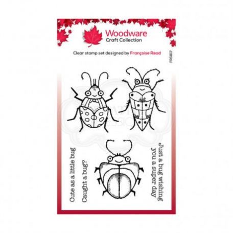 Szilikonbélyegző ,  Woodware clear stamps / Cute bugs (1 csomag)