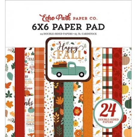 Papírkészlet 6", Echo Park Happy Fall / Paper Pads - Kétoldalas (24 lap)