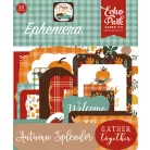 Papírmotívum / Kivágat , Echo Park Happy Fall / Ephemera (1 csomag)