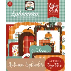   Papírmotívum / Kivágat , Echo Park Happy Fall / Ephemera (1 csomag)