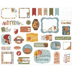   Papírmotívum / Kivágat , Echo Park Happy Fall / Ephemera (1 csomag)