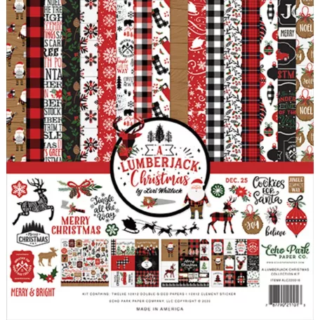 Echo Park Scrapbook Papírkészlet 12" (30 cm) A Lumberjack Christmas Collection Kit (1 csomag)