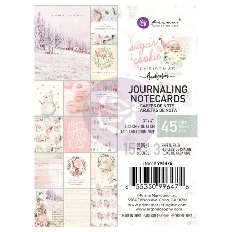 Komment kártya , 3x4 Journaling Cards / Prima Marketing Sugar Cookie -  (1 csomag)
