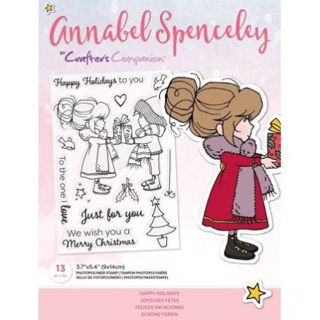 Szilikonbélyegző , CC Stamps / Annabel Spenceley Happy Holidays -  (1 csomag)
