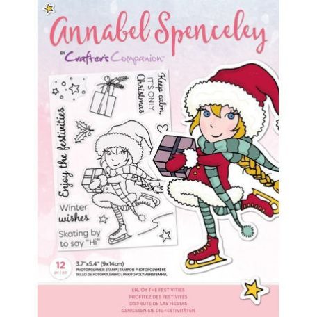 Szilikonbélyegző , CC Stamps / Annabel Spenceley Enjoy The Festivities -  (1 csomag)