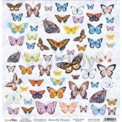   Scrapbook papír / Kívágóív 12" (30 cm), ScrapBoys Paper / Butterfly Meadow - 7 (1 lap)