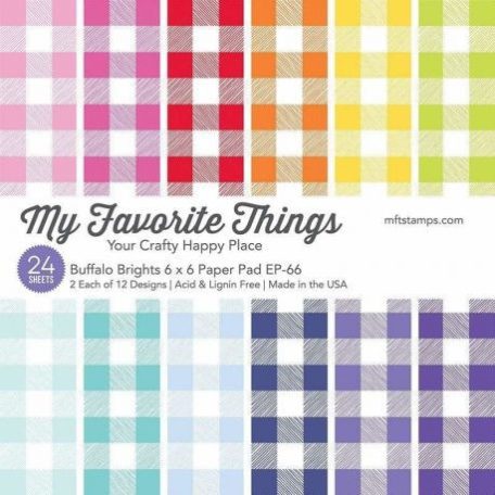Papírkészlet 6", My Favorite Things Paper Pad / Buffalo Brights -  (24 lap)