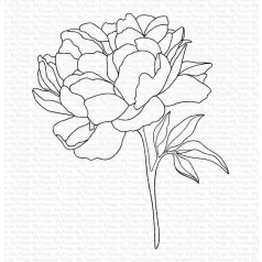   Gumibélyegző BG-125, MFT Rubber Stamp / Peony Perfection (1 csomag)