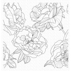   Gumibélyegző BG-120, MFT Background Stamp / Fanciful Roses (1 csomag)