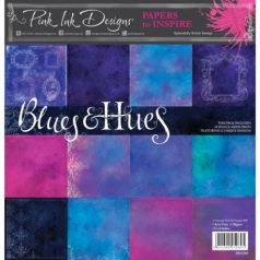   Papírkészlet 8x8, Pink Ink Designs Paper pad / Blues & hues -  (24 lap)
