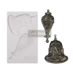   ReDesign with Prima szilikon öntőforma 5x8 Inch Silver Bells / Decor Mould (1 db)