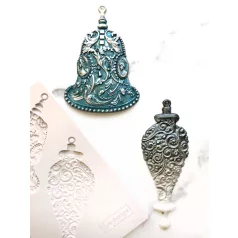   ReDesign with Prima szilikon öntőforma 5x8 Inch Silver Bells / Decor Mould (1 db)