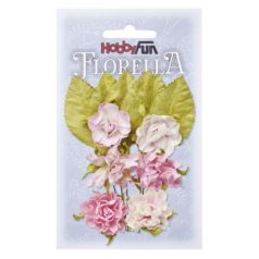   Kézzel készített virágok 3 cm, FLORELLA Mulberry paper / Handmede flowers - Mulberry Paper Flowers,Papírvirág (1 csomag)