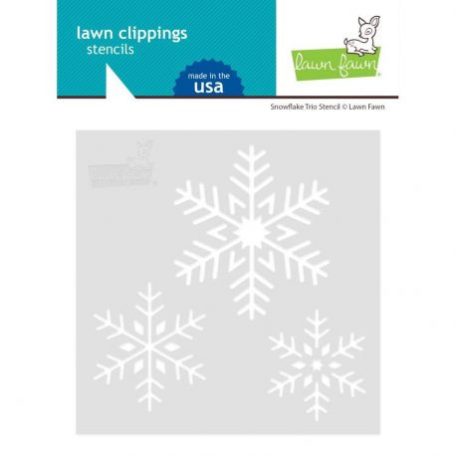 Stencil LF2460, Lawn Clippings Stencils / Snowflake Trio -  (1 csomag)