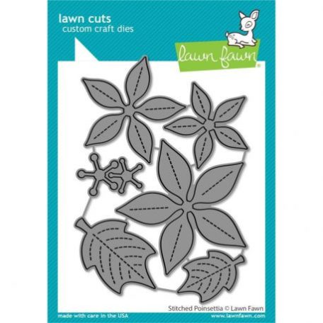 Vágósablon LF2441, Lawn Cuts Custom Craft Die / Stitched Poinsettia -  (1 csomag)