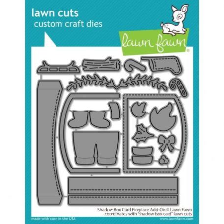 Vágósablon LF2437, Lawn Cuts Custom Craft Die / Shadow Box Card Fireplace Add-On -  (1 csomag)