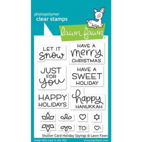 Szilikonbélyegző LF2430, Lawn Fawn Clear Stamps / Shutter Card Holiday Sayings -  (1 csomag)
