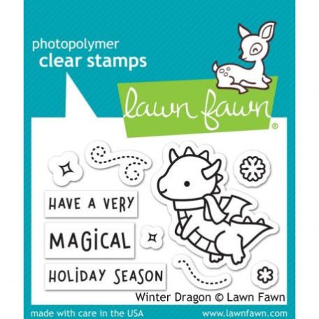Szilikonbélyegző LF2425, Lawn Fawn Clear Stamps / Winter Dragon -  (1 csomag)