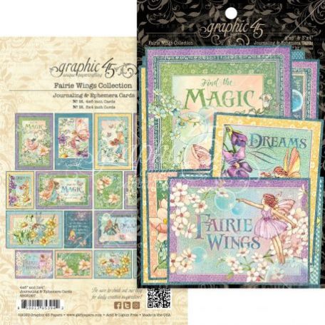 Komment címkék , Graphic 45 Fairie Wings / Ephemera Cards  -  (1 csomag)
