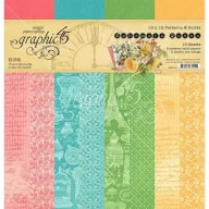   Papírkészlet 12", Graphic 45 Queen / Patterns & Solids -  (16 lap)