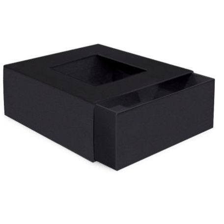 Doboz , Graphic 45 Album / ATC Matchbook Box - Black (1 csomag)