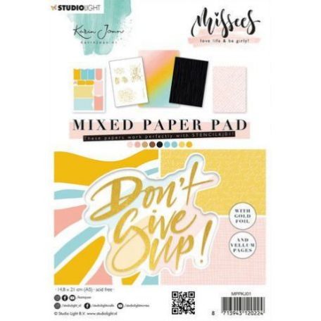 Papírkészlet A5, Studio Light Paper pad / Karin Joan Mixed Paper pad Missees Collection, nr.01 -  (36 csomag)