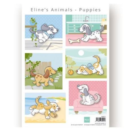 Kivágat AK0079, Marianne Design Decoupage paper / Eline's Animals Puppies -  (1 ív)