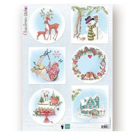 Kivágat EWK1280, Marianne Design Decoupage paper / Christmas Wishes deer -  (1 ív)