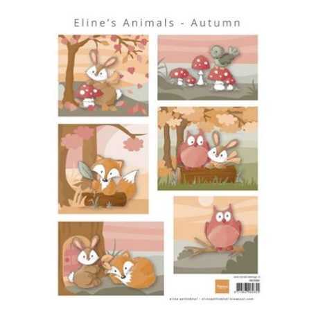 Kivágat AK0080, Marianne Design Decoupage paper / Eline's Animals Autumn -  (1 ív)