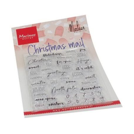 Szilikonbélyegző CS1070, Marianne Design Clear Stamp / Christmas mail by Marleen -  (1 db)